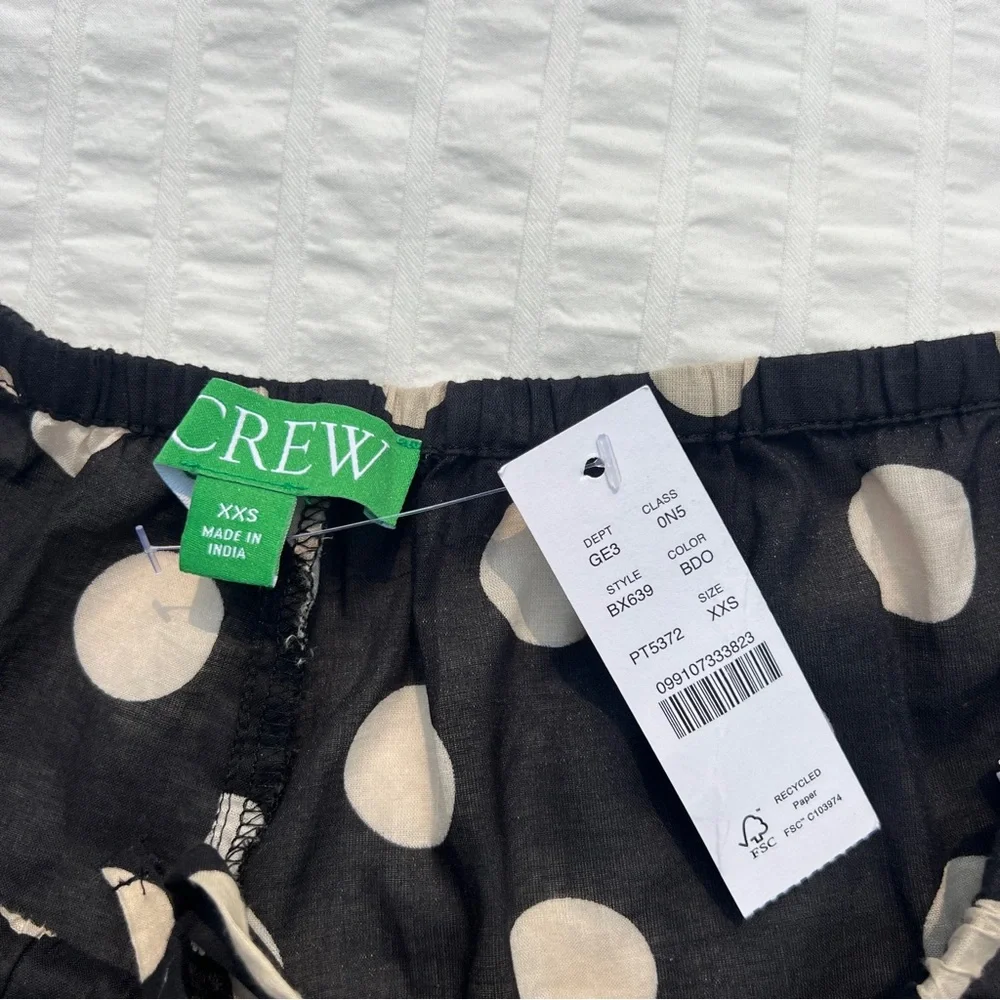 NWT J. Crew Cotton Voile Beach Short in Dot Print, XXS - Picture 7 of 9